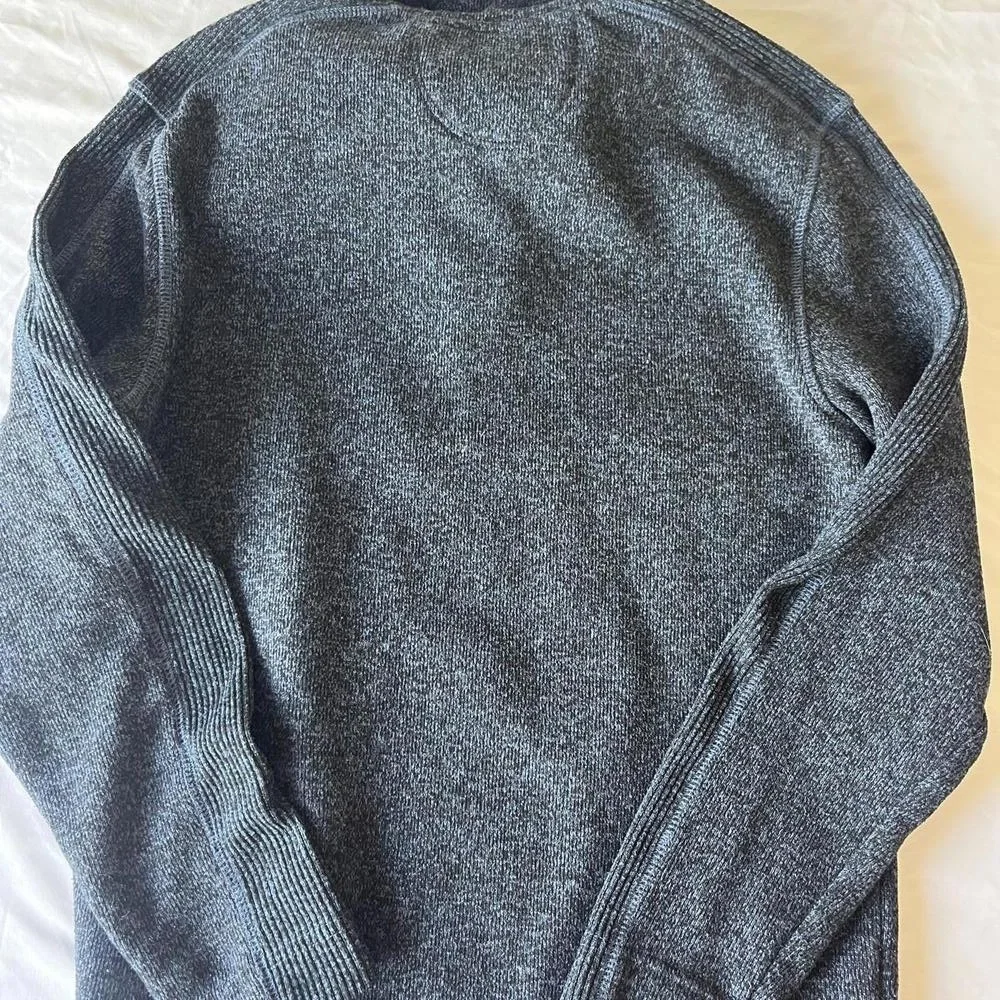 Van Heusen Blue Long‎ Sleeve 3 Button Placket Henley Sweater Small Pullover